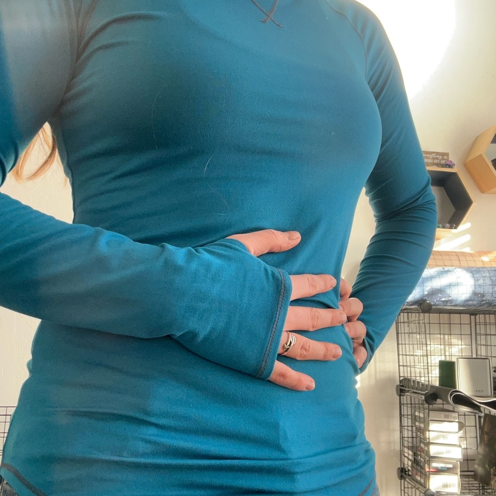 Women's Blue cudlduds Long Sleeve base layer Top - Picture 2 of 3